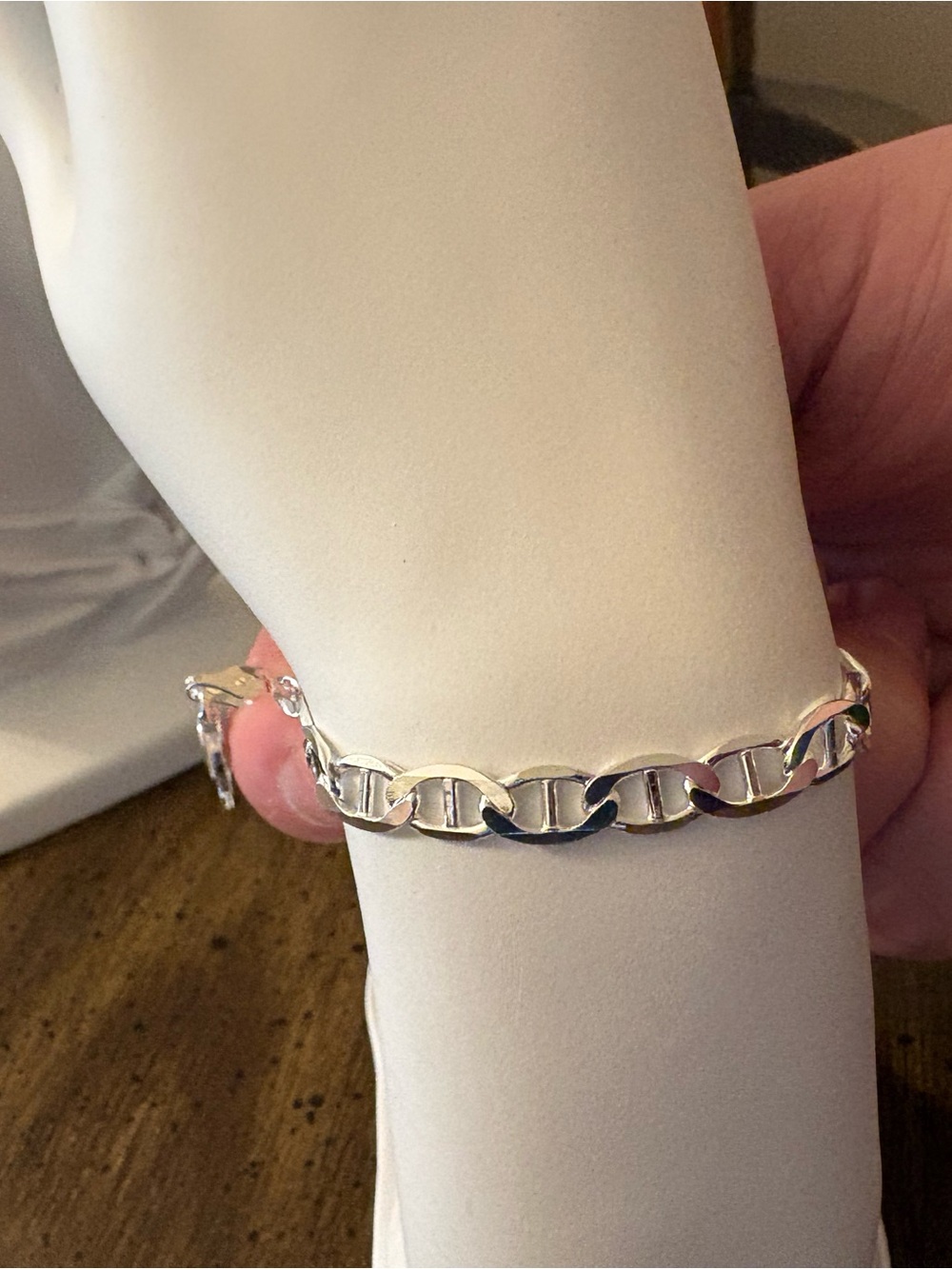 925 Sterling Silver Italian Mariner Link Bracelet 8” 6.3mm 8.6g